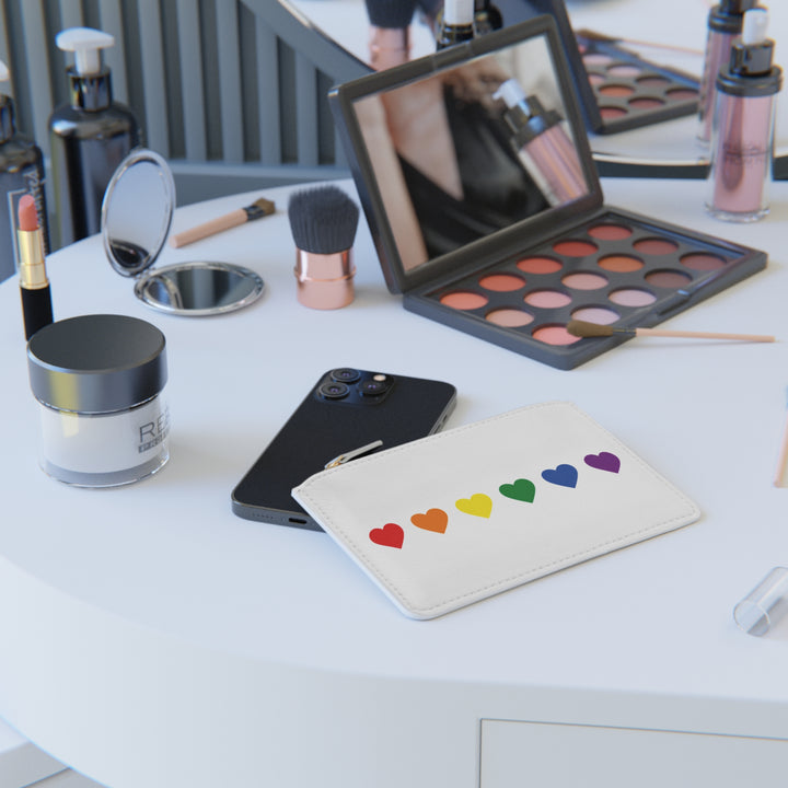 Rainbow Hearts Mini Clutch Bag