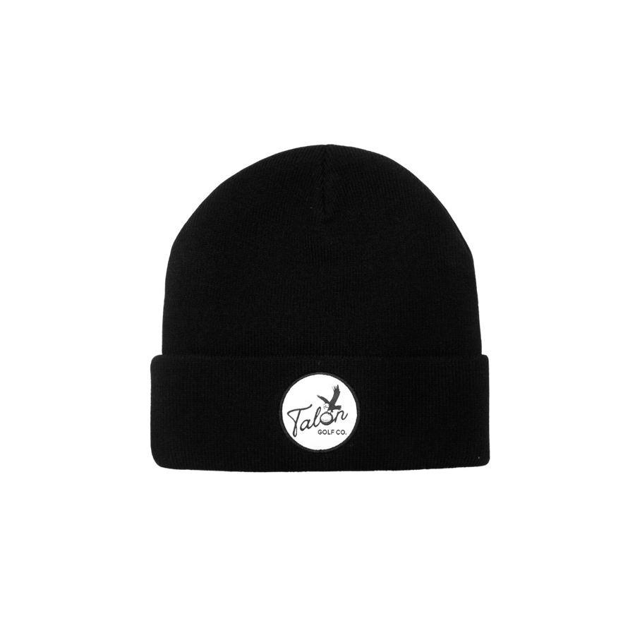 Black Beanie with Script Logo