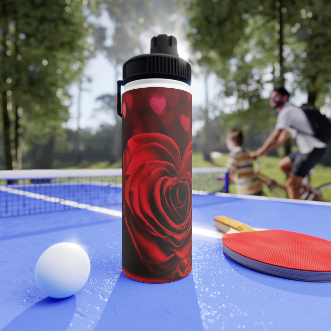Roses Stainless Steel Water Bottle, Sports Lid