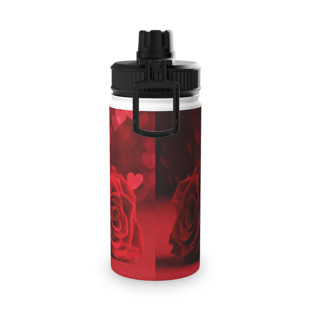 Roses Stainless Steel Water Bottle, Sports Lid
