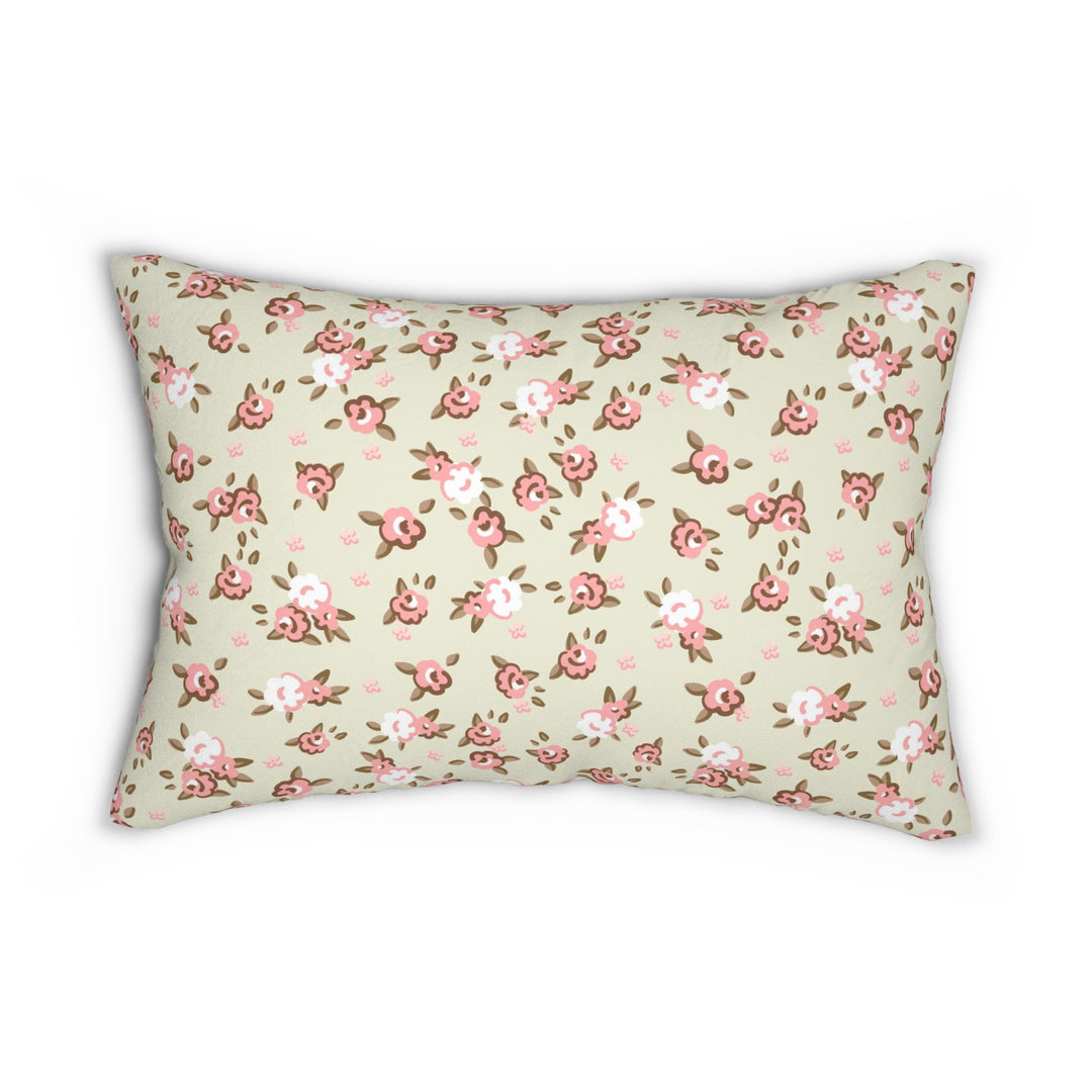 English Rose Spun Polyester Lumbar Pillow