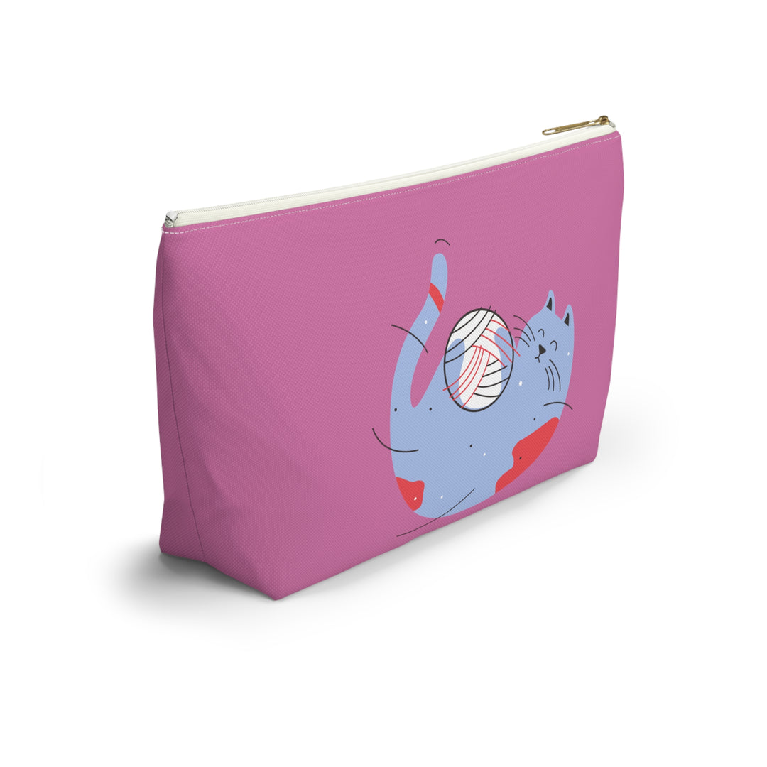 Kitty Yarn Accessory Pouch w T-bottom