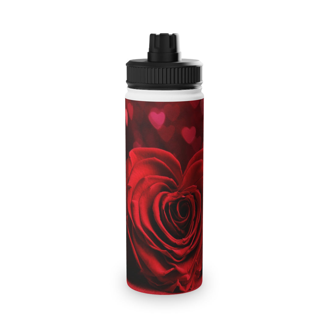 Roses Stainless Steel Water Bottle, Sports Lid