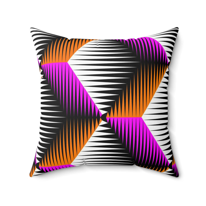 Rhombus Faux Suede Square Pillow