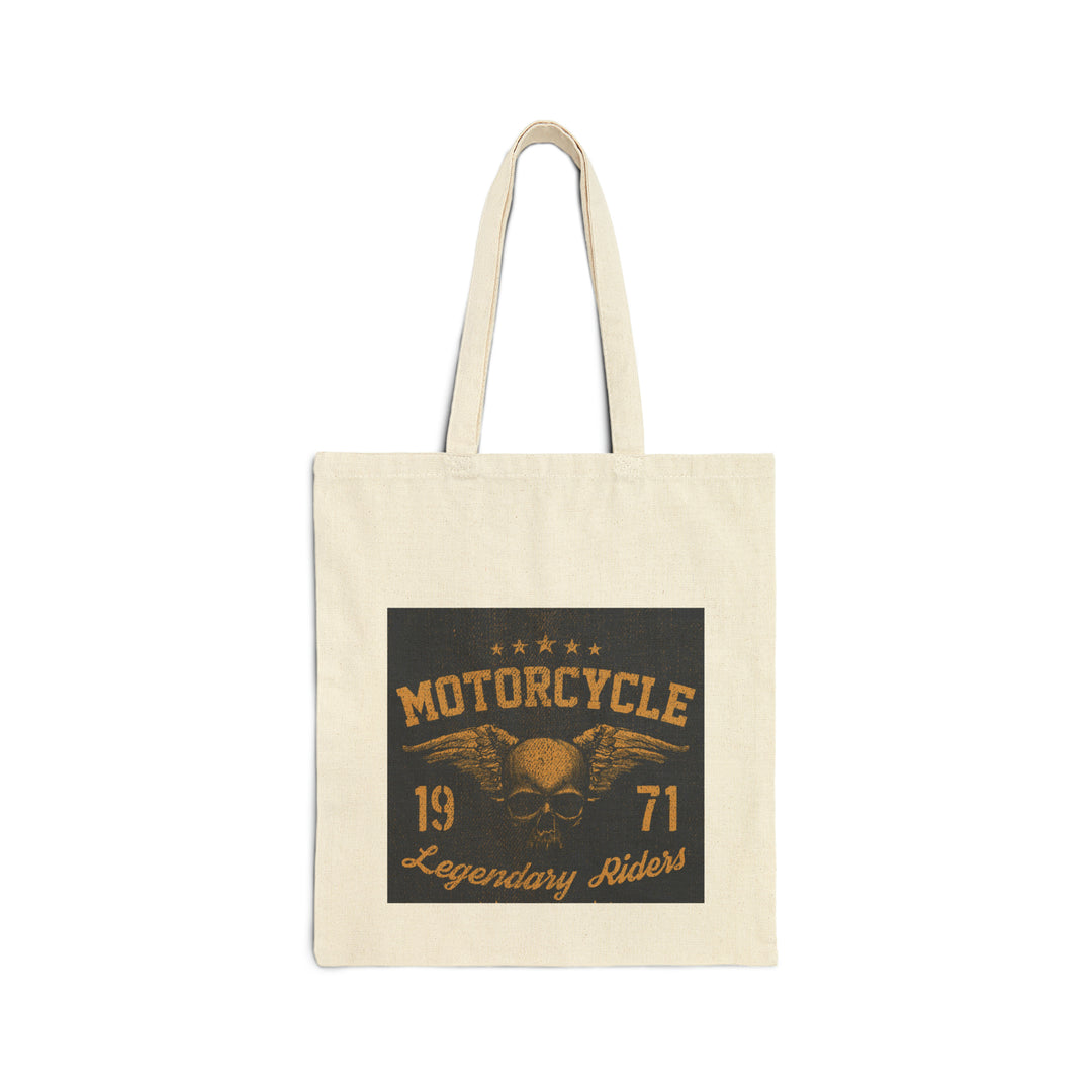 Motorcycle Legendary Riders Cotton Canvas Tote Bag