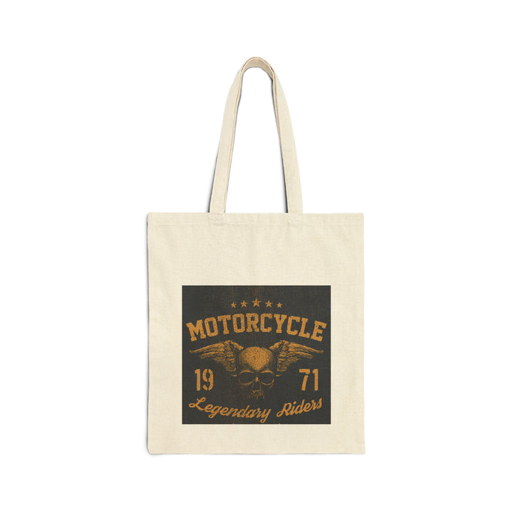 Motorcycle Legendary Riders Cotton Canvas Tote Bag