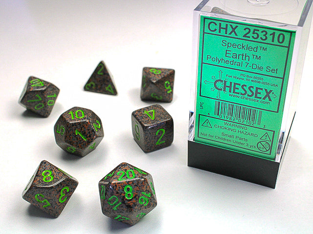 Speckled® Polyhedral Earth 7-Die Set Dnd Dice Set CHX25310 Brown/Black