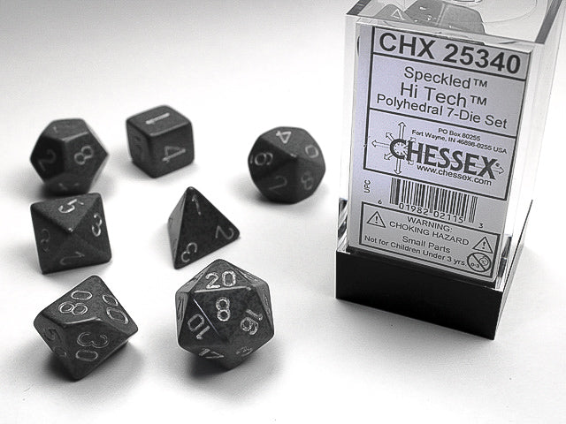 Speckled® Polyhedral Hi-Tech™ 7-Die Set Dnd Dice Set CHX25340 Grey