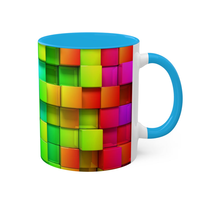 Rainbow of Colorful Boxes Colorful Mugs, 11oz
