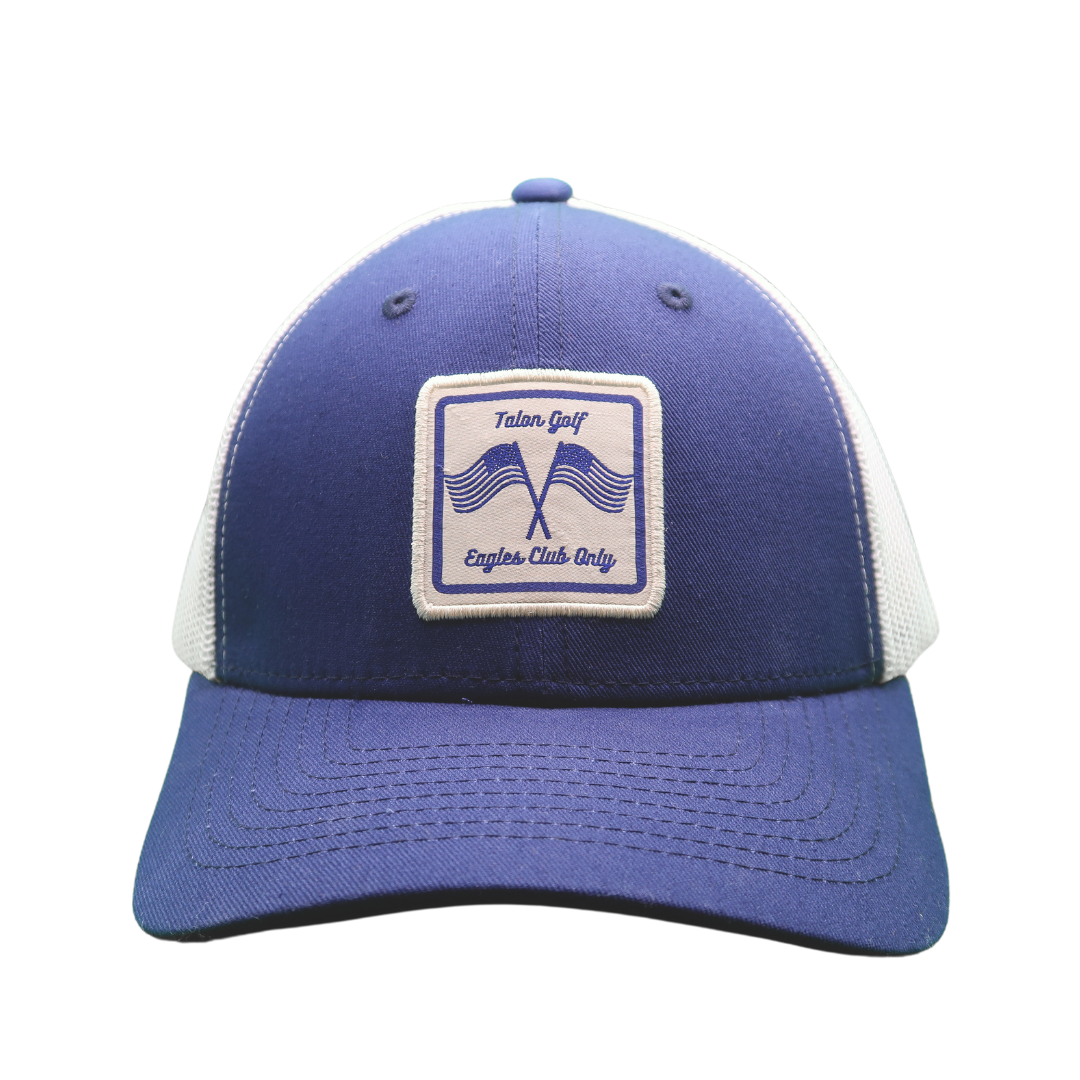 American Navy/White Mesh Trucker Hat Front View.