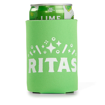 Green RITAS 8OZ CAN COOLIE Cooler Fits Aluminum Can Coozie