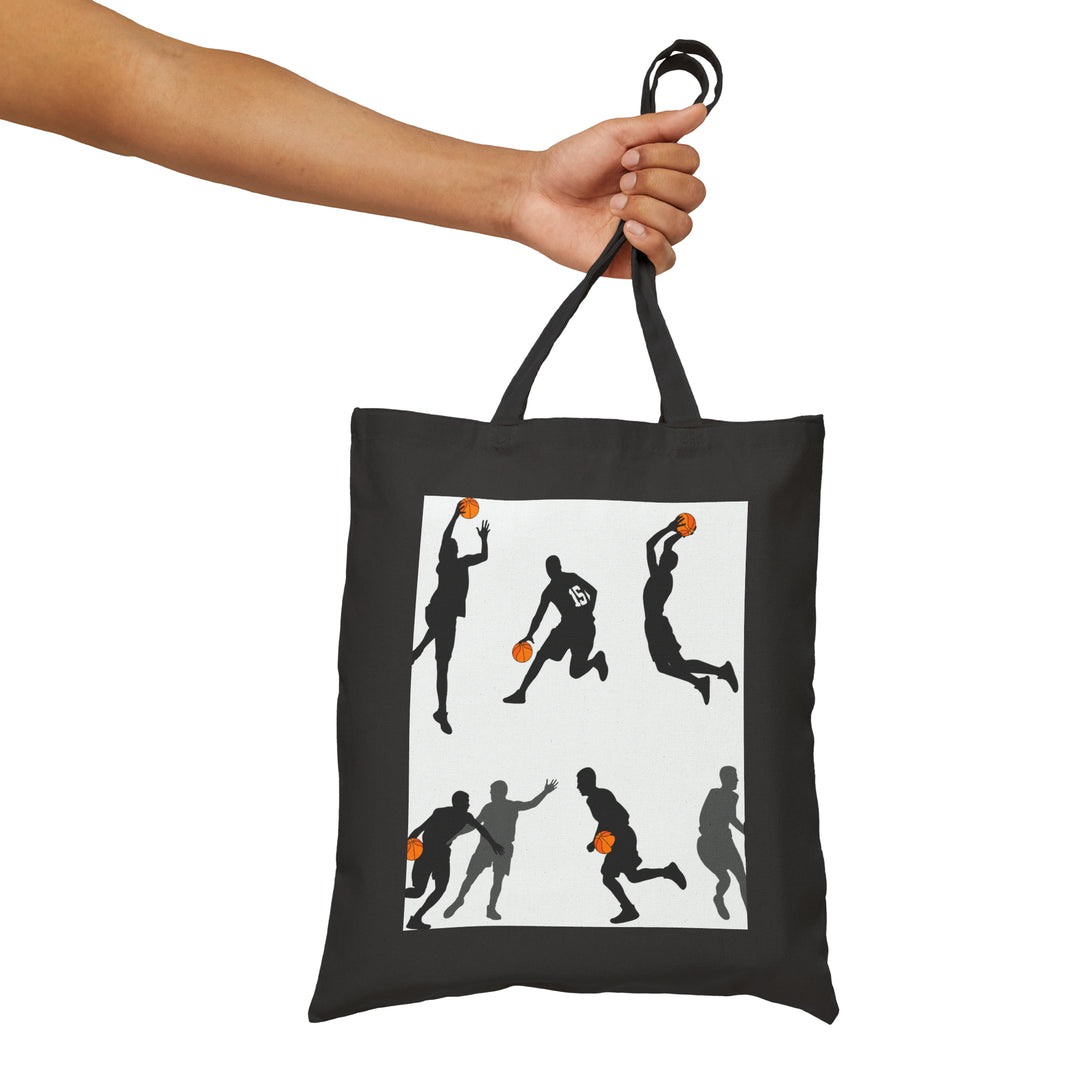 Basketball Players Cotton Canvas Tote Bag
