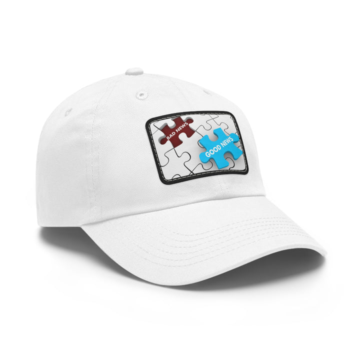 Good News Bad News Dad Hat with Leather Patch (Rectangle)