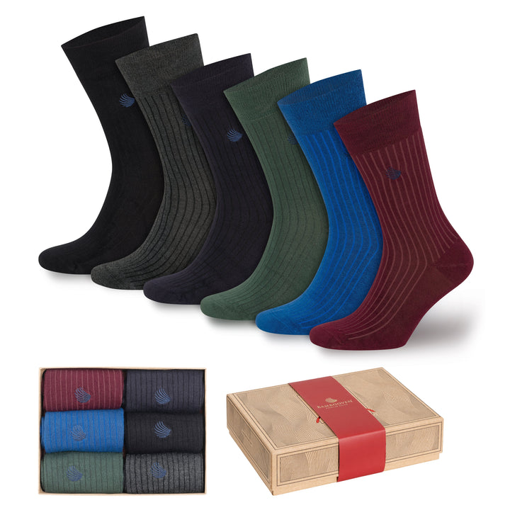 Men’s Bamboo Dress and Trouser Socks 6-Pack - 419