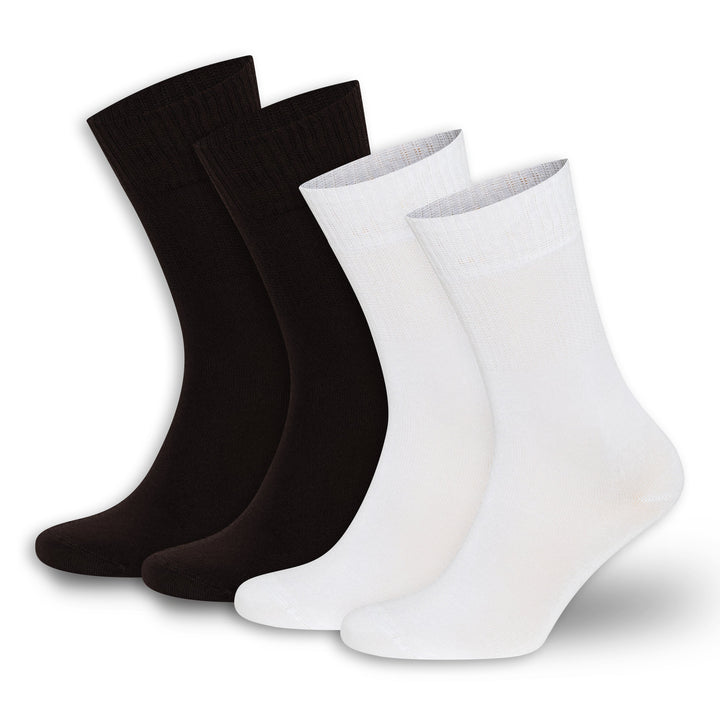 Men’s and Women’s Bamboo Diabetic Crew Socks 4-Pack