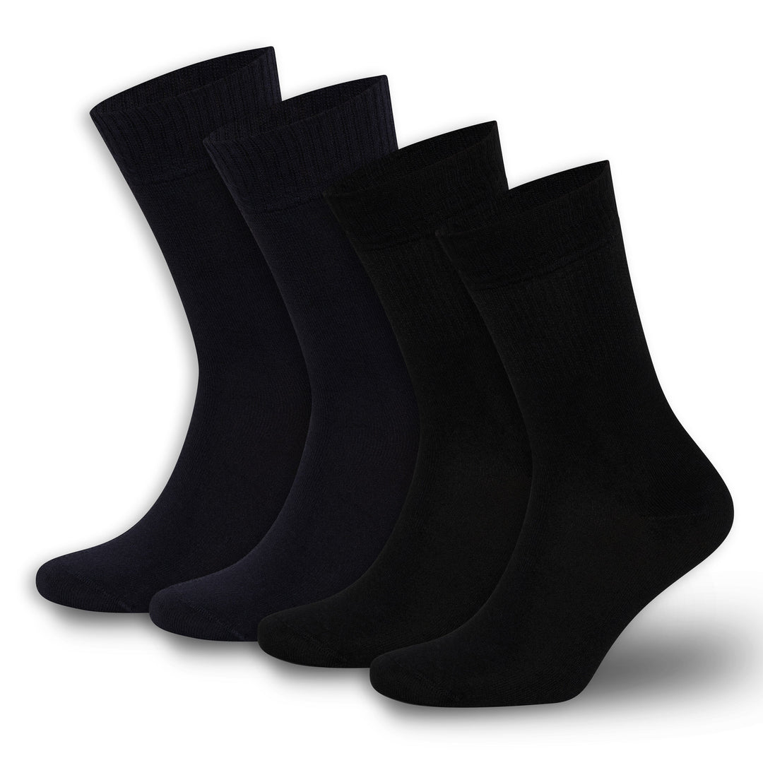 Men’s and Women’s Bamboo Diabetic Crew Socks 4-Pack