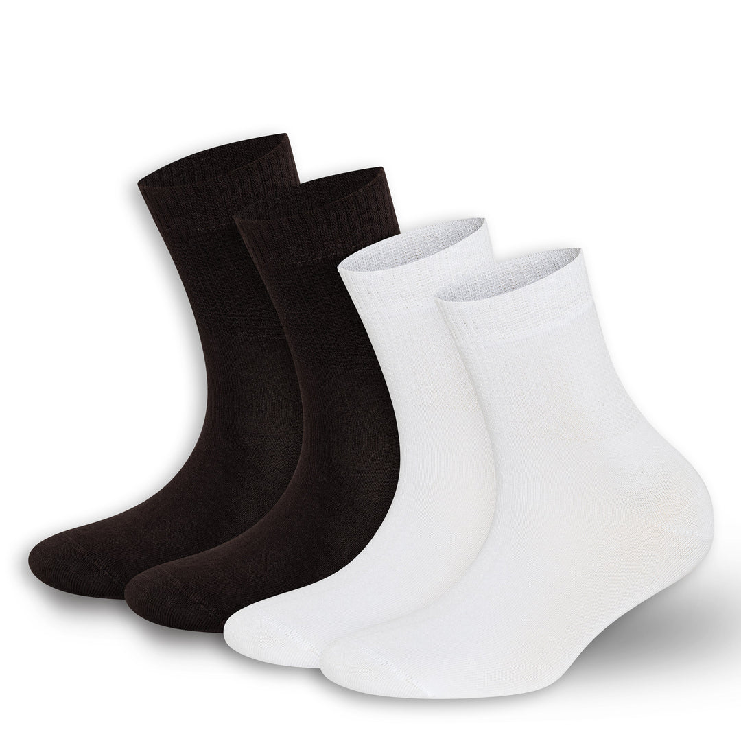 Men’s and Women’s Bamboo Diabetic Ankle Socks 4-Pack