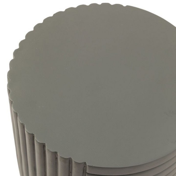 Leisuremod Modern Side End Table Trove Series in Green Grey Top View.