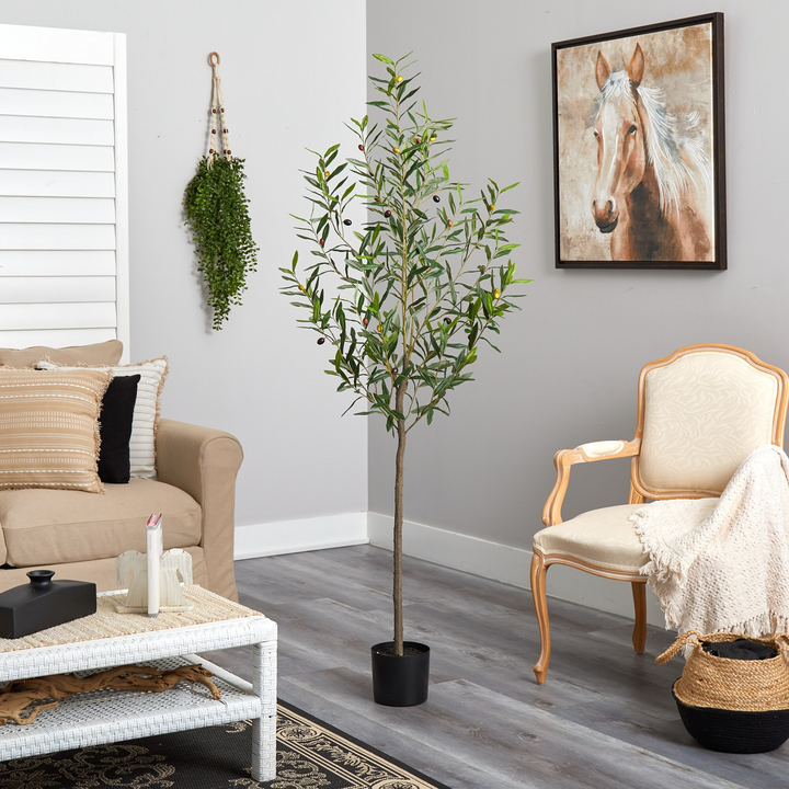 6’ Olive Artificial Tree in Room