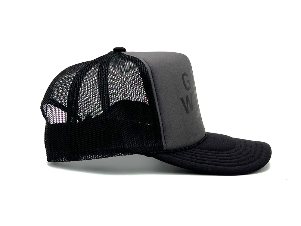 God is With Us Foam Trucker Hat - Charcoal