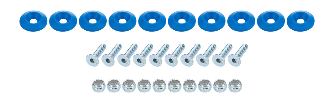 Countersunk Bolt Kit Blue 10pk