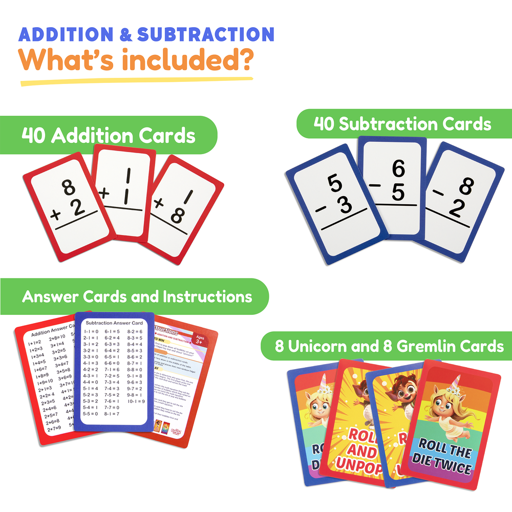 Pre-K and Kindergarten Addition and Subtraction Card Pack Photo.