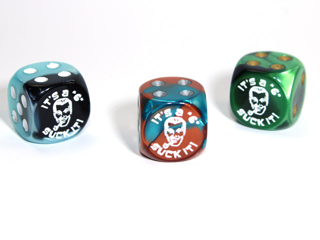 It's a Six d6 Pipped Dice 16mm | Custom Dice of Random Color (sold per piece)