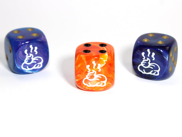 Poop d6 (Dice colors are filled at random) Pipped Dice 16mm | Sold Per Die
