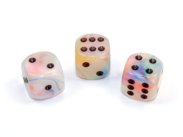 Festive® 16mm w/pips Circus™/black d6 (sold per die)