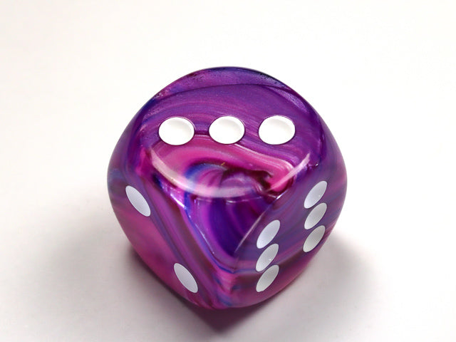 Festive® 30mm w/pips Violet/white d6 Dice (sold per die)