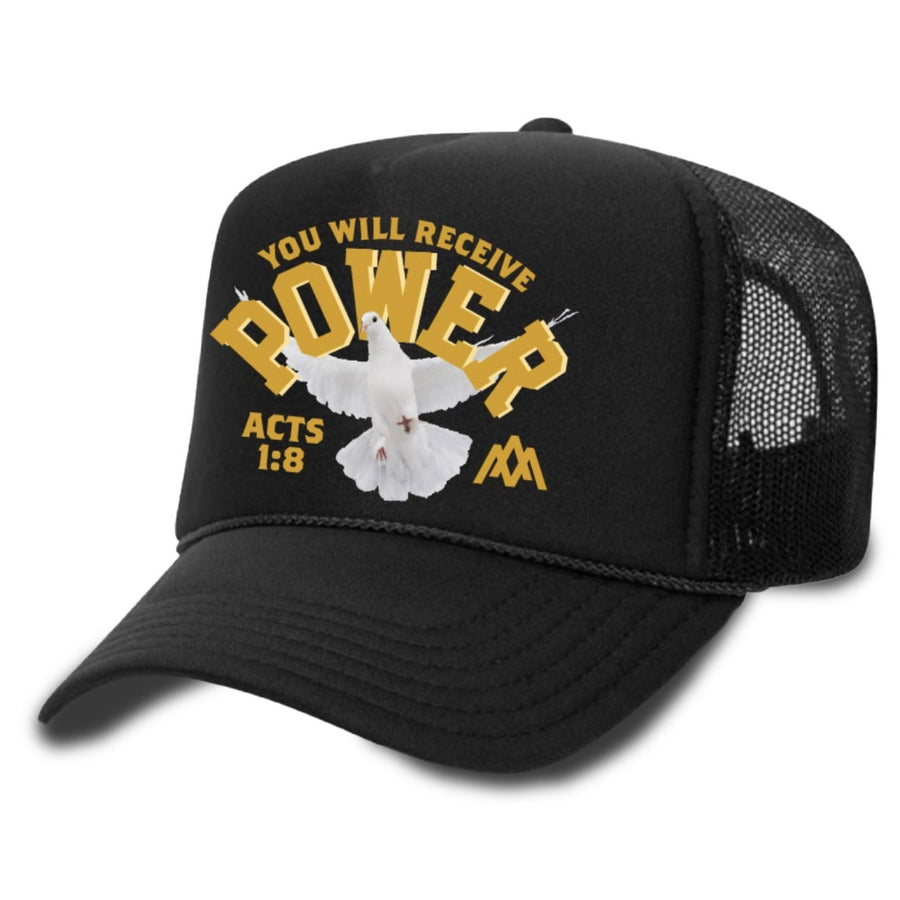 POWER Trucker Hat - Black/Butterscotch