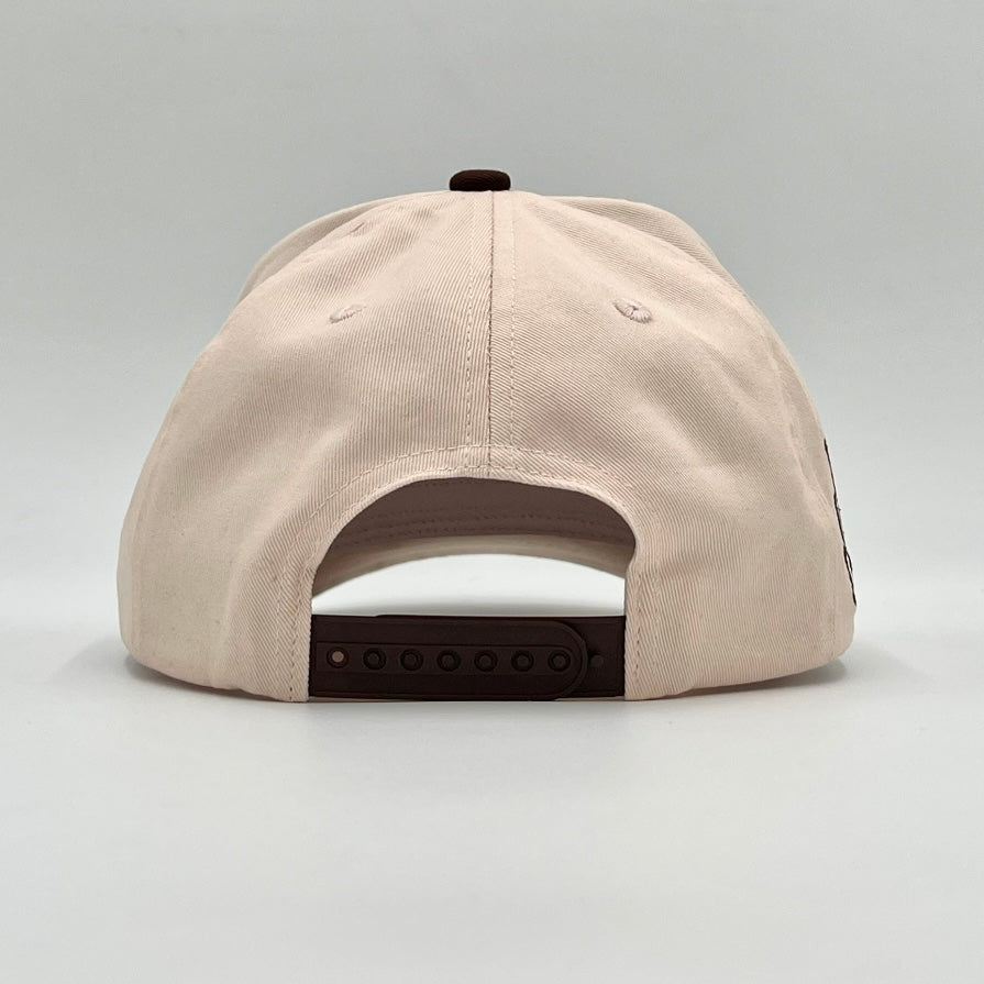 ‘YHWH’ Structured Snapback - Cream/Brown