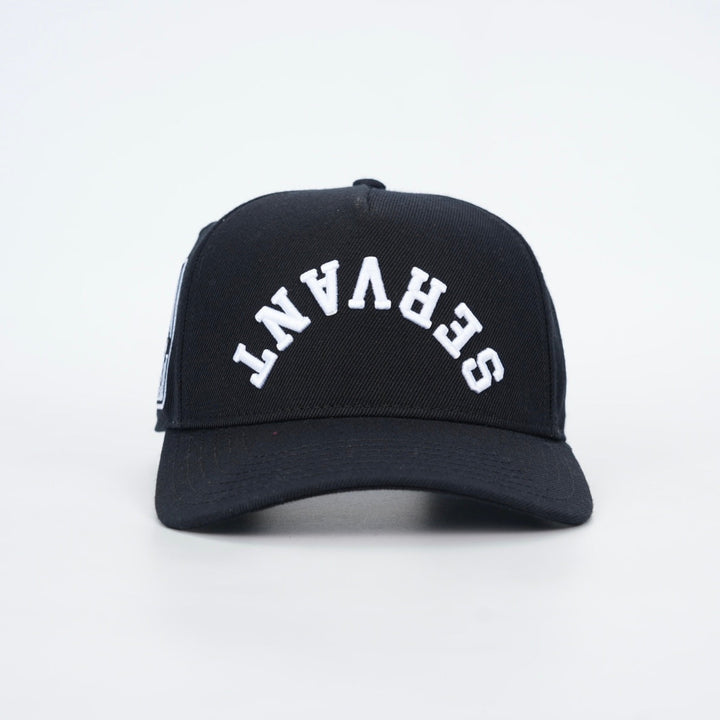 ‘SERVANT’ Premium Wool Blend SnapBack - Black/White