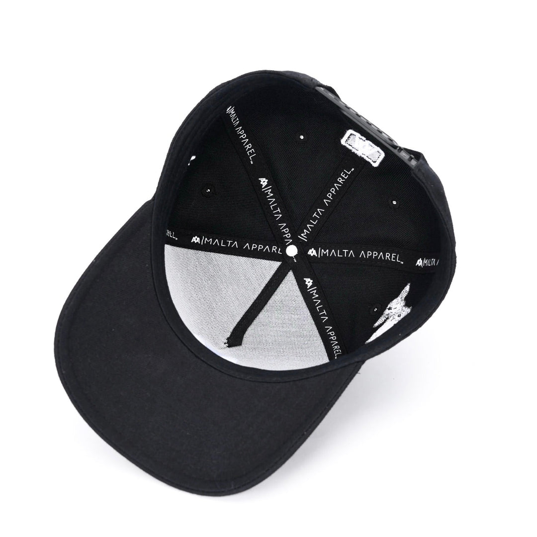 ‘7’ Premium Wool Blend Snapback - Black/White