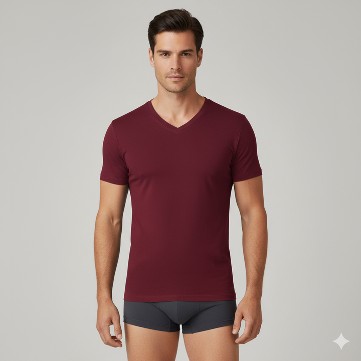 Men's Bamboo V-Neck Undershirt (3 Pack)