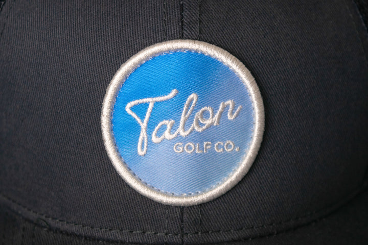 Fade to Blue Trucker Hat Closeup.