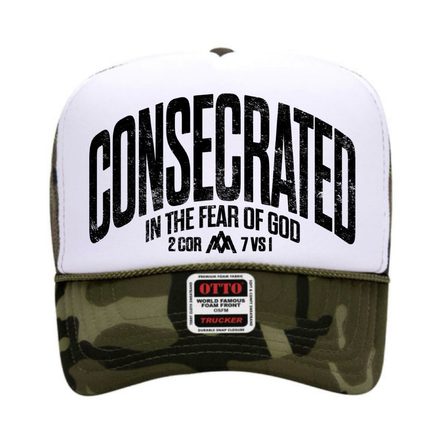 CONSECRATED Foam Trucker Hat - White/Camo