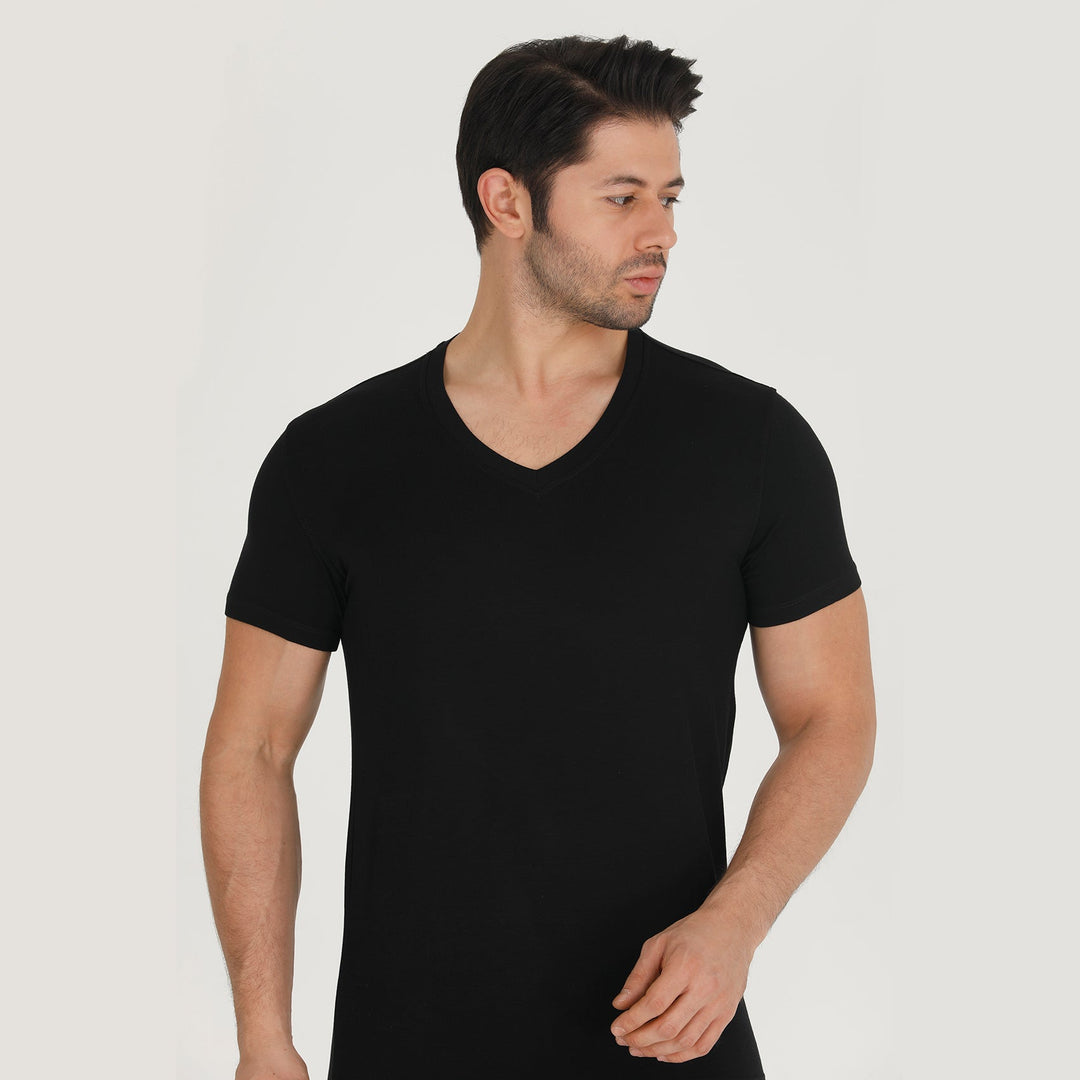 Men's Bamboo V-Neck Undershirt (3 Pack)