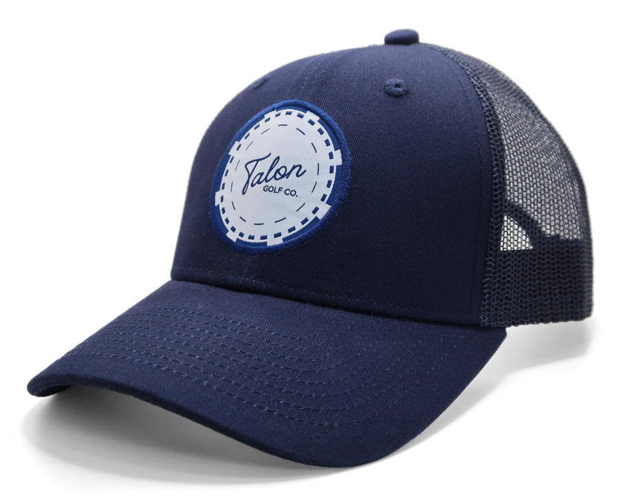 Poker Chip Navy Blue Trucker Hat