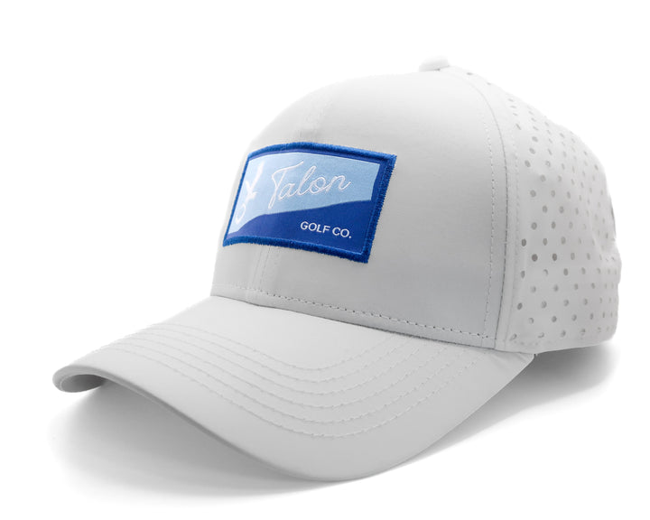 Fade to Blue White Talon Performance Hat with Split Logo