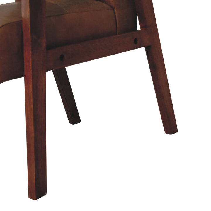 Brown Buffalo Leather Chair Photo 8