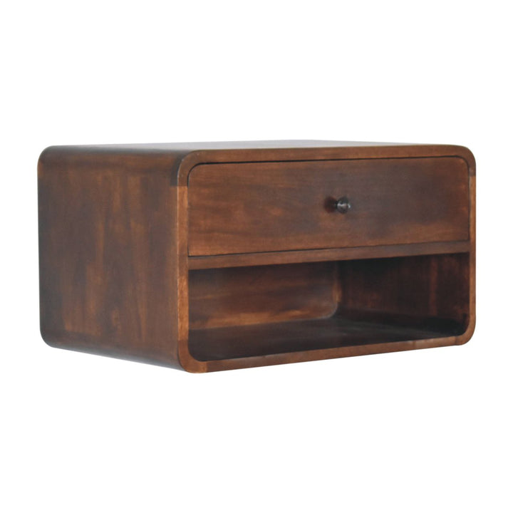 Large Chestnut Curve Floating Bedside Photo 4