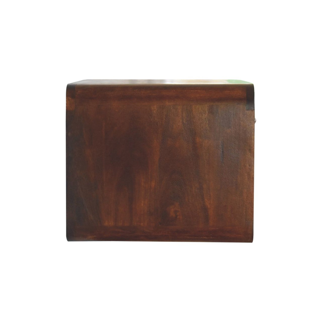 Large Chestnut Curve Floating Bedside Photo 8