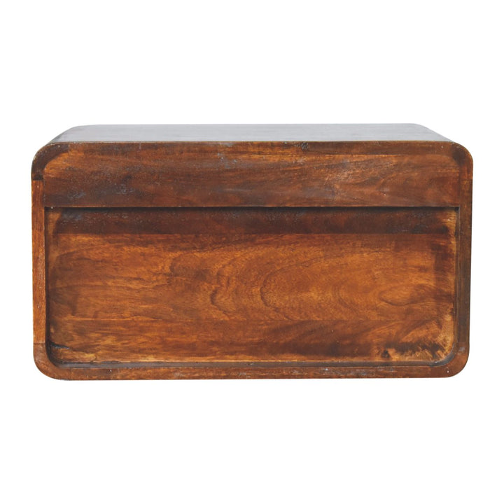 Large Chestnut Curve Floating Bedside Photo 9