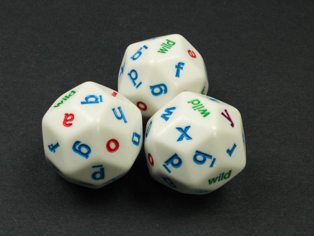 Alphabet Dice | d30 Die with Letter Novelty Dice for Learning (sold per piece)