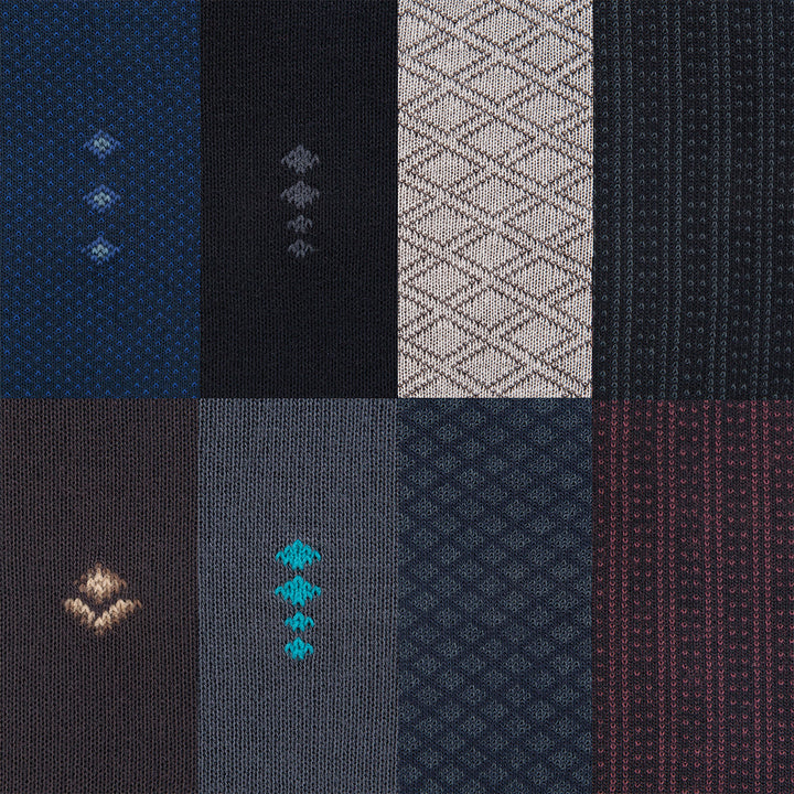 Men’s Bamboo Lightweight Dress and Trouser Socks – 8-Pack Odor-Free, Breathable, Premium Comfort - 543