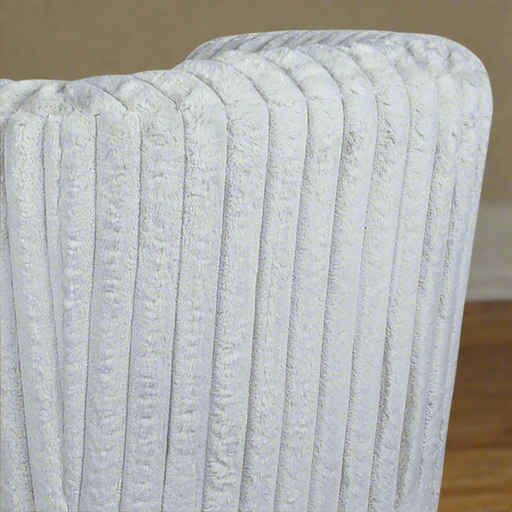 Mira Light Grey Velvet Swivel Chair Zoomed Side