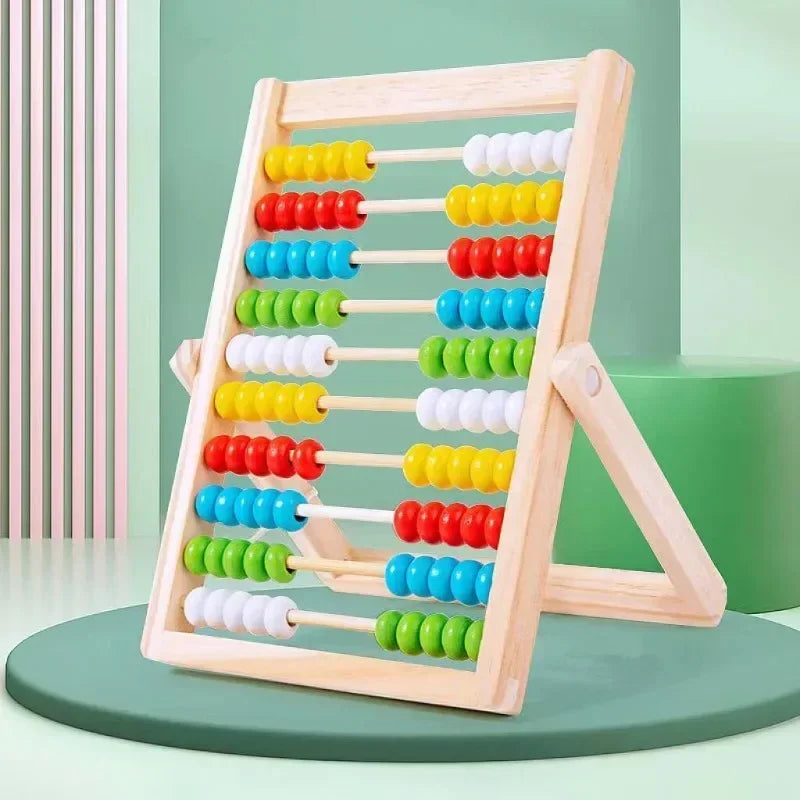 Wooden Counting Abacus Math Learning Toy for Toddlers