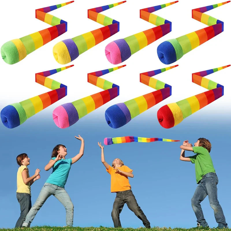Rainbow Tail Ball Fun Outdoor Sensory Play Toy for Kids