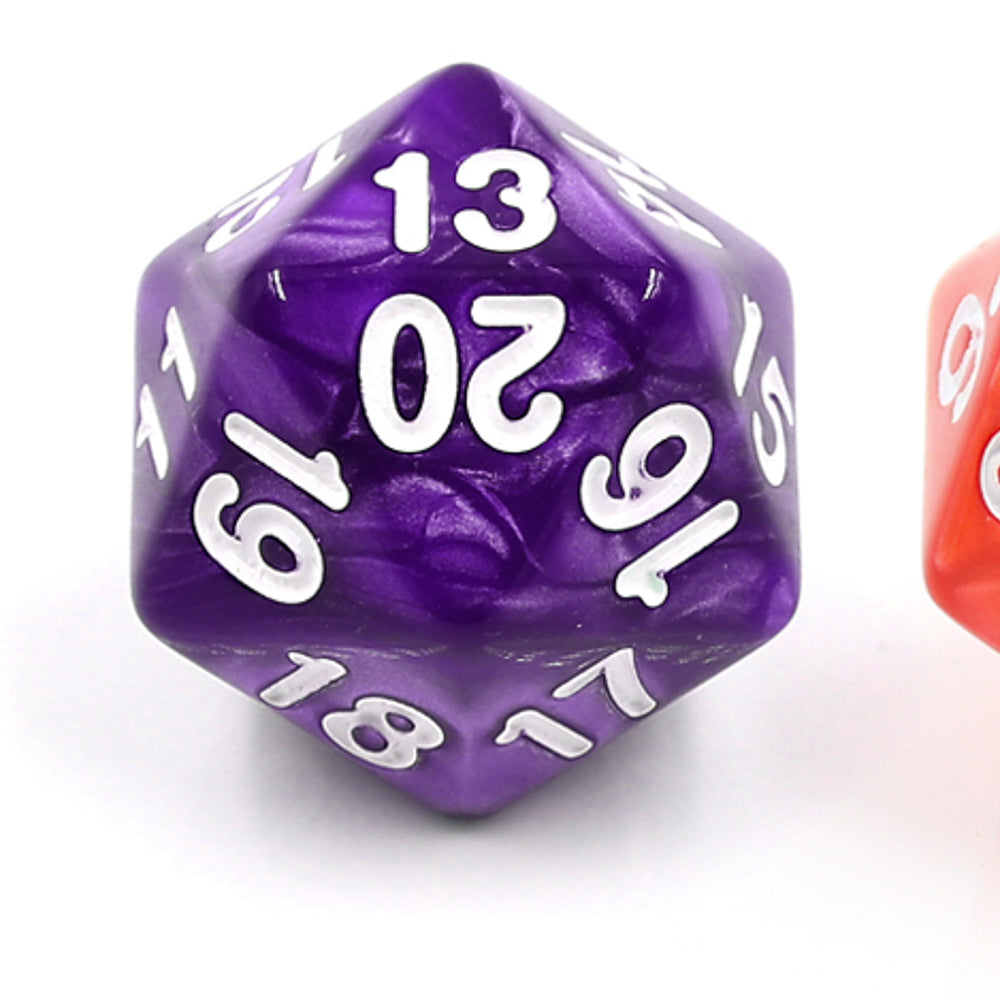 Pearl Purple Countdown/Spindown d20 22mm